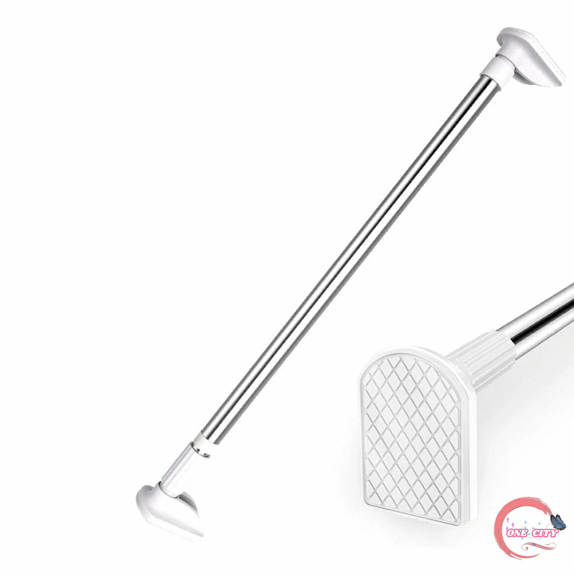 強力突っ張り棒 つっぱり棒 ステンレス 強い負荷 ドリル不要 2m 3m 伸縮棒 クローゼットロッド カーテンロッド シャワーカーテンロッド 物干し竿 洗濯干し 布団干し 室内 屋外 直径25mm(取付寸法70~120cm)