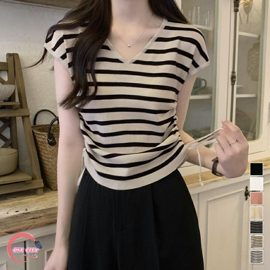 サマーニット ボーダー柄 レディース夏服