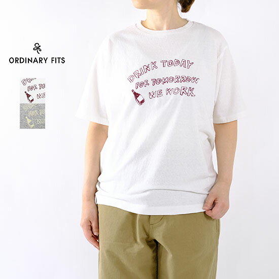 オーディナリーフィッツ ordinary fits レディース プリントTシャツ DRINK TODAY CS036 ユニセックス＊送料無料＊《即日発送》2026 039 春夏