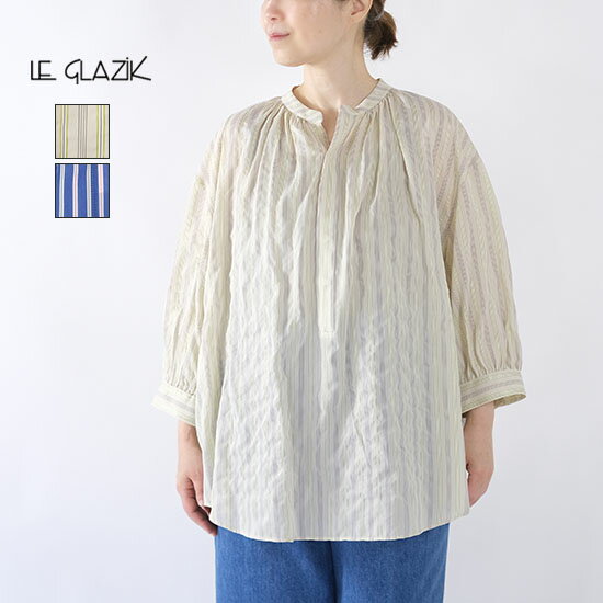 ル グラジック Le glazik ギャザーネックシャツ LG-B0048 CSP＊送料無料＊《即日発送》