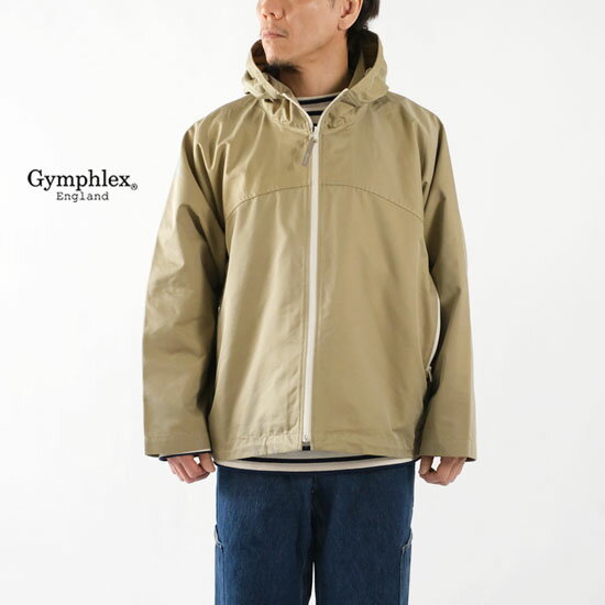 最終プライス♪ファイナルセール!SALE!40%OFF!!ジムフレックス Gymphlex メンズ ギャバジン フードブルゾン GY-A0340 SYR＊送料無料＊《即日発送》