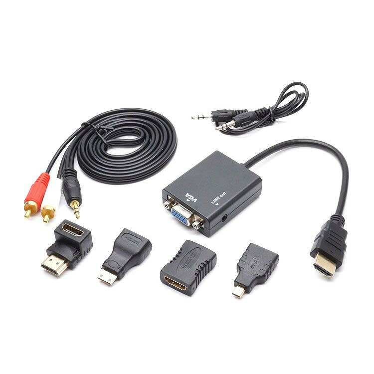 HDMI to VGA ϊP[ueA_v^ Zbg@vWFN^  PCj^ HDMIo ^ubgy[֑Ήz