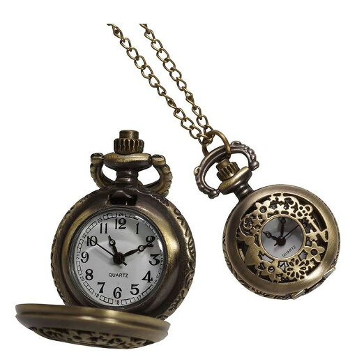 不思議の国のアリス 懐中時計 アンティーク風 うさぎ ウサギ レディース ネックレス ペンダント 子供 プレゼント PR-ALICLOCK【メール便対応】