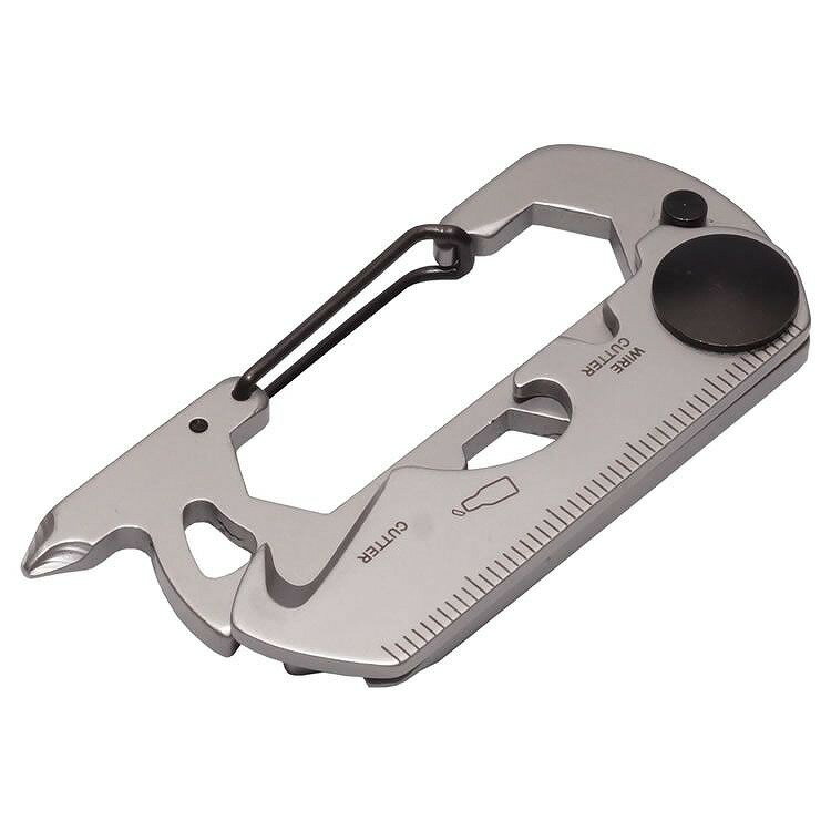 マルチツール 多機能 カラビナ 栓抜き 六角レンチ プラスドライバー アウトドア キャンプ レジャー 携帯性抜群 軽量 PR-GHK-WHALE【メール便対応】