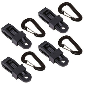 タープ クリップ 4個 カラビナ付属 シートクリップ テント クランプ テント タープ 固定部材 アウトドア キャンプ PR-TARPCLIP【メール便対応】