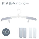 折りたたみハンガー 2個セット 洗濯ばさみ付き ハンガー 携帯 持ち運び 洗濯物 干し コンパクト 小型 携帯 旅行 出張 キャンプ PR-YX1001