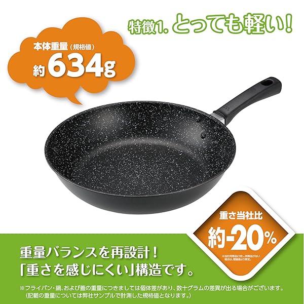 貝印 KAI 軽い 軽量 高熱効率 フライパン 28cm ガス火 IH対応 PFOA PFOS フリー KHS DW5630 one-derfulshop-10016579 OnederfulShop サンプル画像3