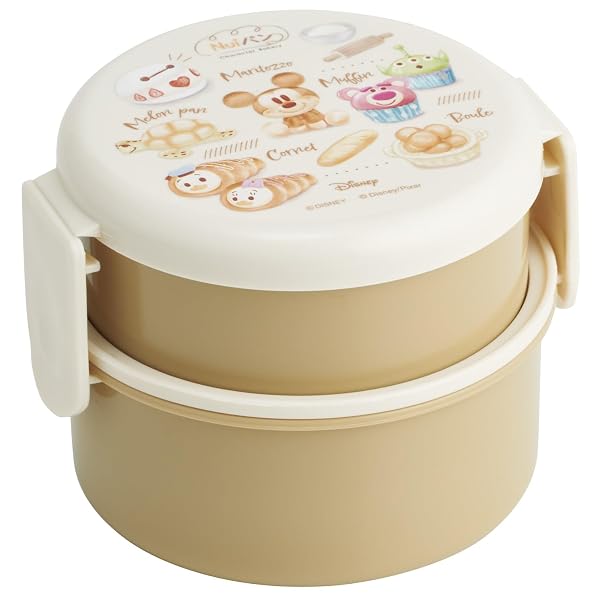 弁当箱 丸型 ランチボックス 500ml 2段 フォーク付 日本製 ディズニー Nuiパン ONWR1-A one-derfulshop-10054710 OnederfulShop パッケージ画像