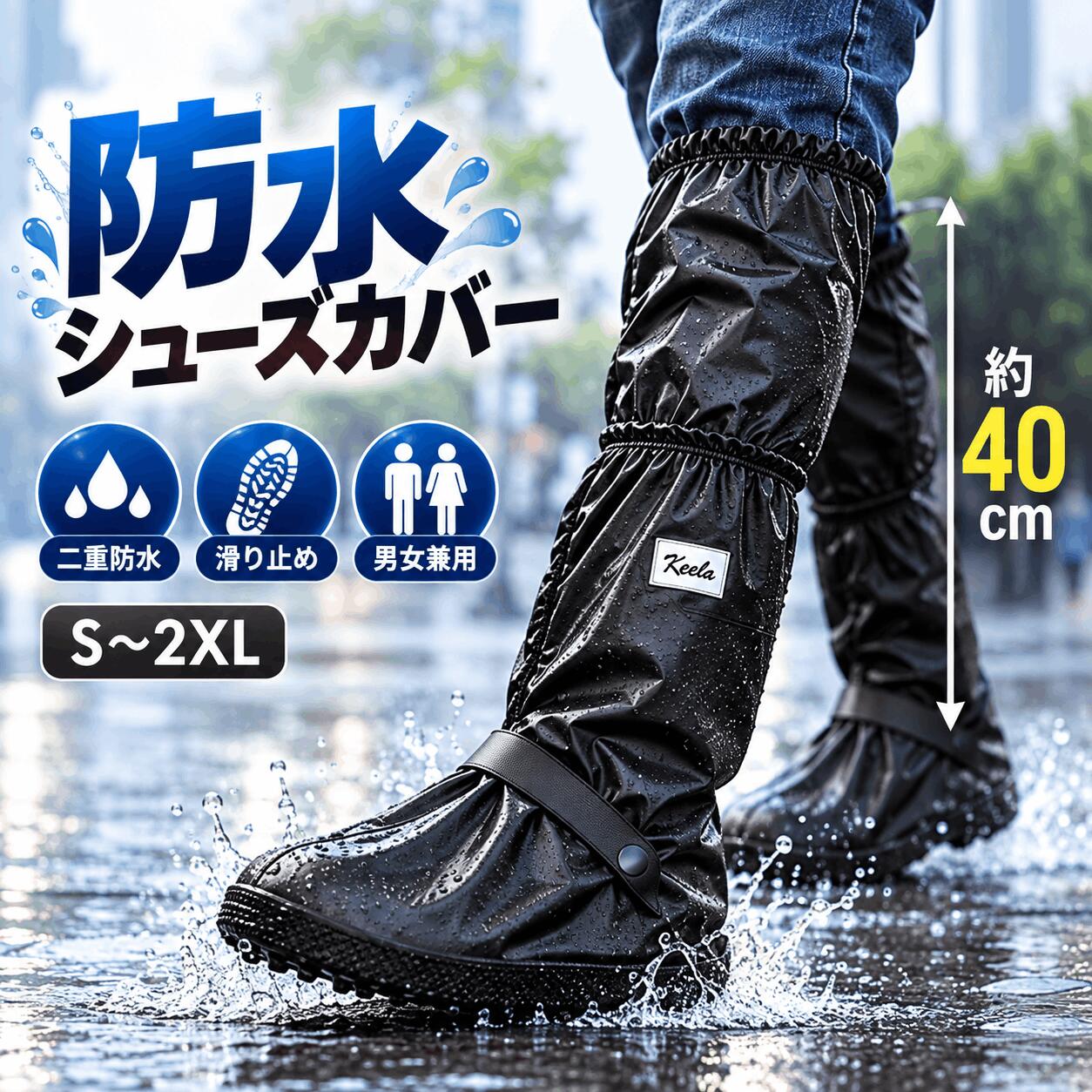 【2003円！クーポンで37％OFF】レインシューズカバー 完全防水 靴カバー 雨対策 防水シューズ ...