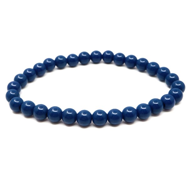 北投石 ブレスレット 6mm 青色 ブルー マイナスイオン ホルミシス効果 台湾産 ほくとうせき セラミック パワーストーン 天然石 ラジウム Hokutoli...