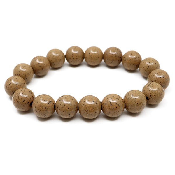 北投石 ブレスレット 12mm 橙色 オレンジ マイナスイオン ホルミシス効果 台湾産 ほくとうせき セラミック パワーストーン 天然石 ラジウム Hokuto...