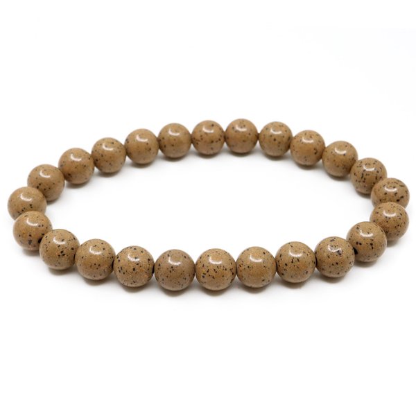 北投石 ブレスレット 8mm 橙色 オレンジ マイナスイオン ホルミシス効果 台湾産 ほくとうせき セラミック パワーストーン 天然石 ラジウム Hokutol...