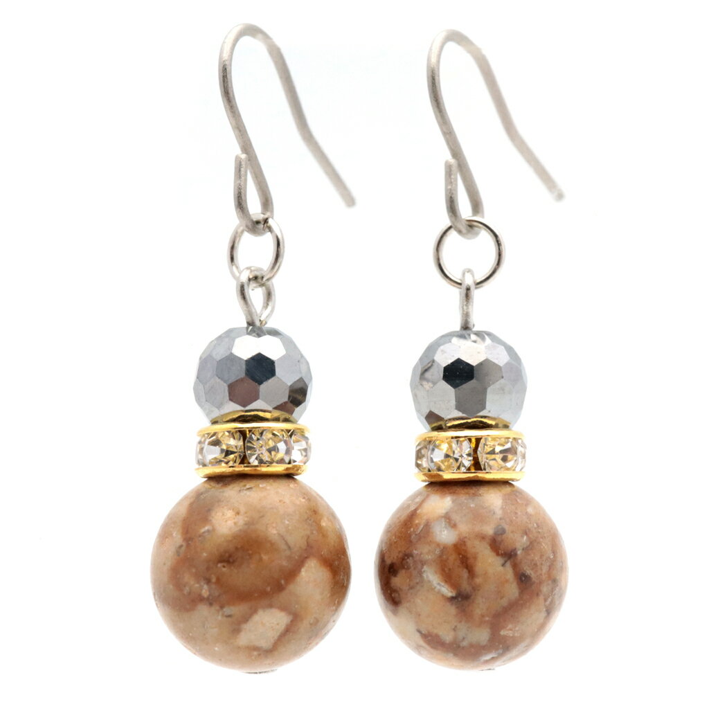 姫川薬石 ピアス 糸魚川産 テラヘルツ鉱石 ツイン 両耳用 健康 おしゃれ フックピアス 天然石 原石 パワーストーン 癒し ヒーリング 母の日 贈り物 ギフト...