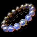 ブルーアンバー ブレスレット 12mm メキシコ産 琥珀 こはく メキシカンアンバー ブラックライト付き 母の日 贈り物 ギフト プレゼント