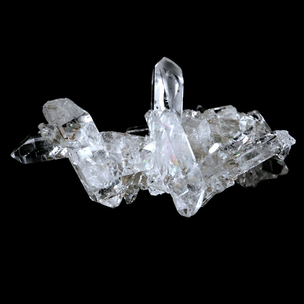 天然 水晶 クラスター 18g ブラジル ゼッカ産 透明感が美しい ゼッカクォーツ 原石 天然石 1点物 パワーストーン クリスタル 結晶 浄化 置き物 クリスマス