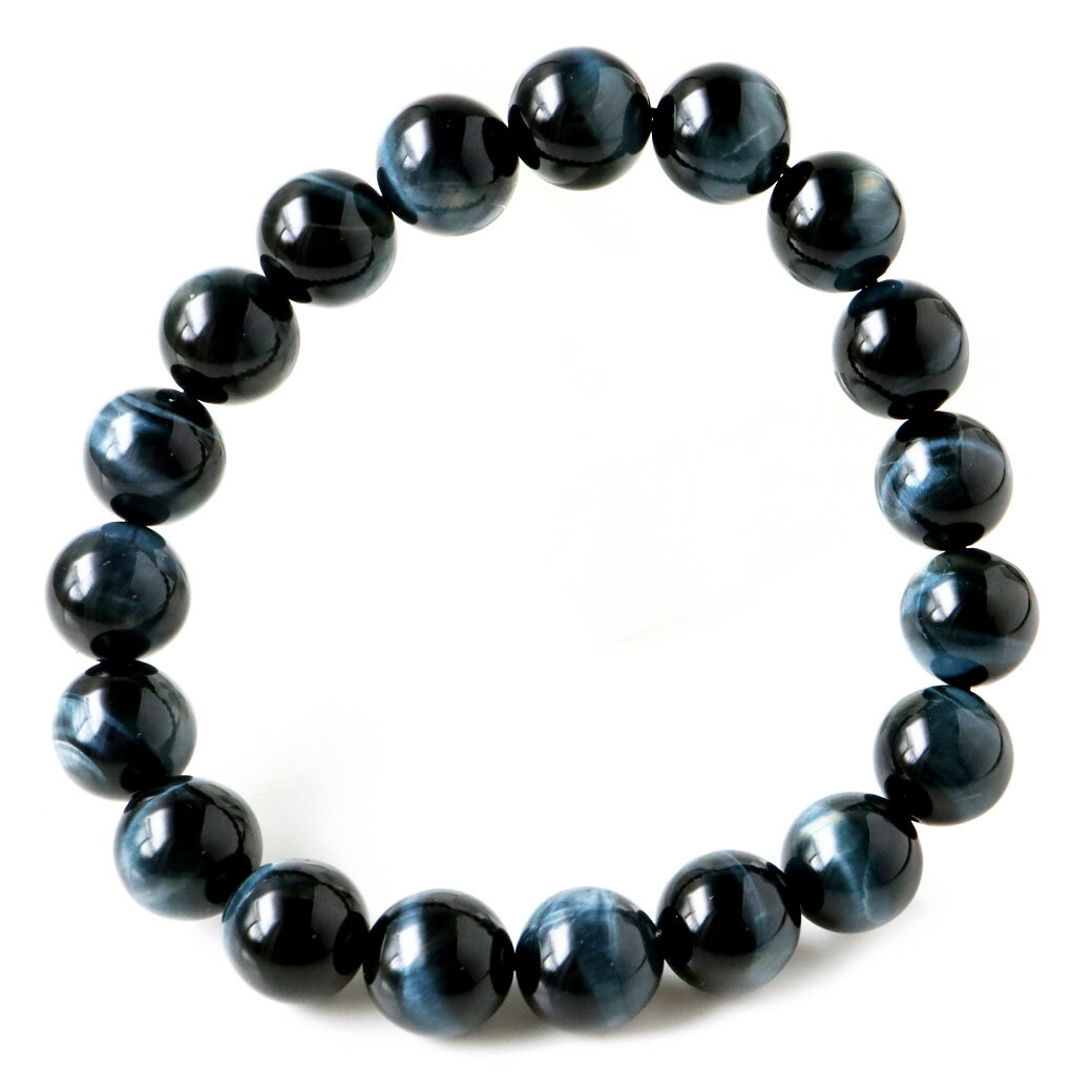 ブルー タイガーアイ ブレスレット 10mm キャッツアイ 青虎目 パワーストーン 父の日 贈り物 プレゼント ギフト 贈り物