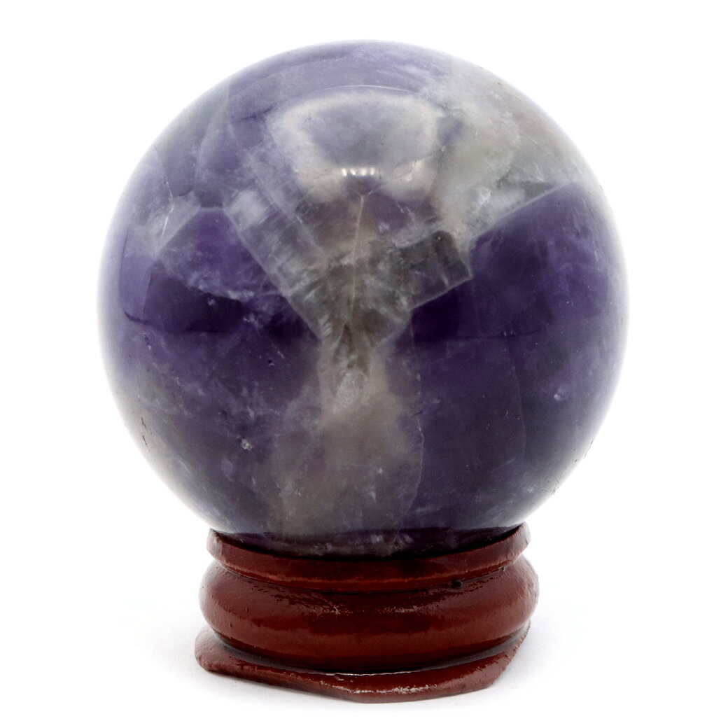 シェブロン アメジスト 丸玉 43mm 台座付き ブラジル産 紫水晶 置物 インテリア 置き物 1点もの スフィア 2月 誕生石 母の日 贈り物 プレゼント