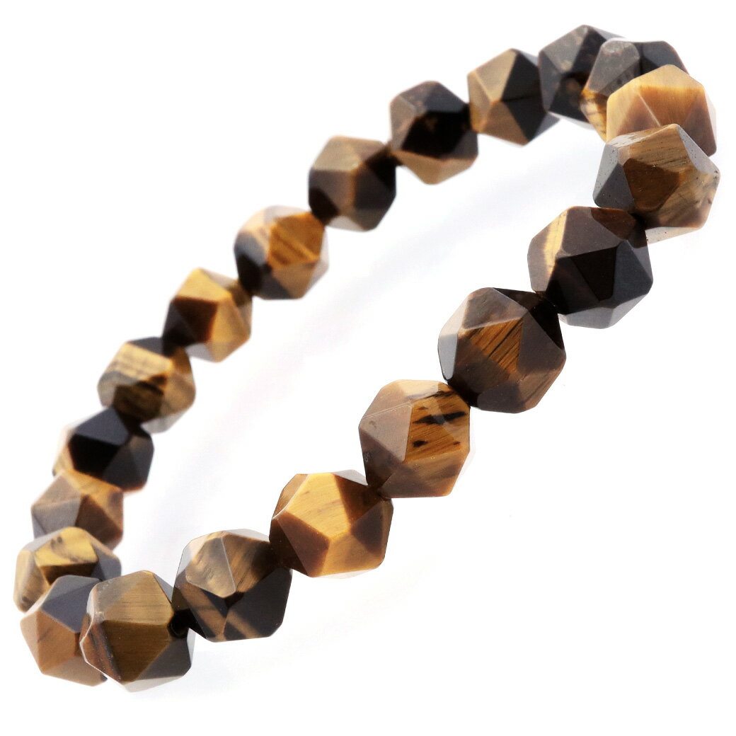 タイガーアイ ブレスレット メンズ スターカット 10mm 虎目石 おしゃれ 天然石 仕事運 金運 パワーストーン かっこいい 男性 父の日 贈り物 プレゼント...