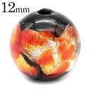 ホタルガラス ビーズ 粒売り 12mm オレンジ 橙色 バラ売り とんぼ玉 パーツ 沖縄 お土産 父の日 贈り物 ギフト プレゼント