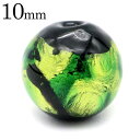 ホタルガラス ビーズ 粒売り 10mm ライトグリーン 緑色 バラ売り とんぼ玉 パーツ 沖縄 お土産 贈り物 ギフト プレゼント