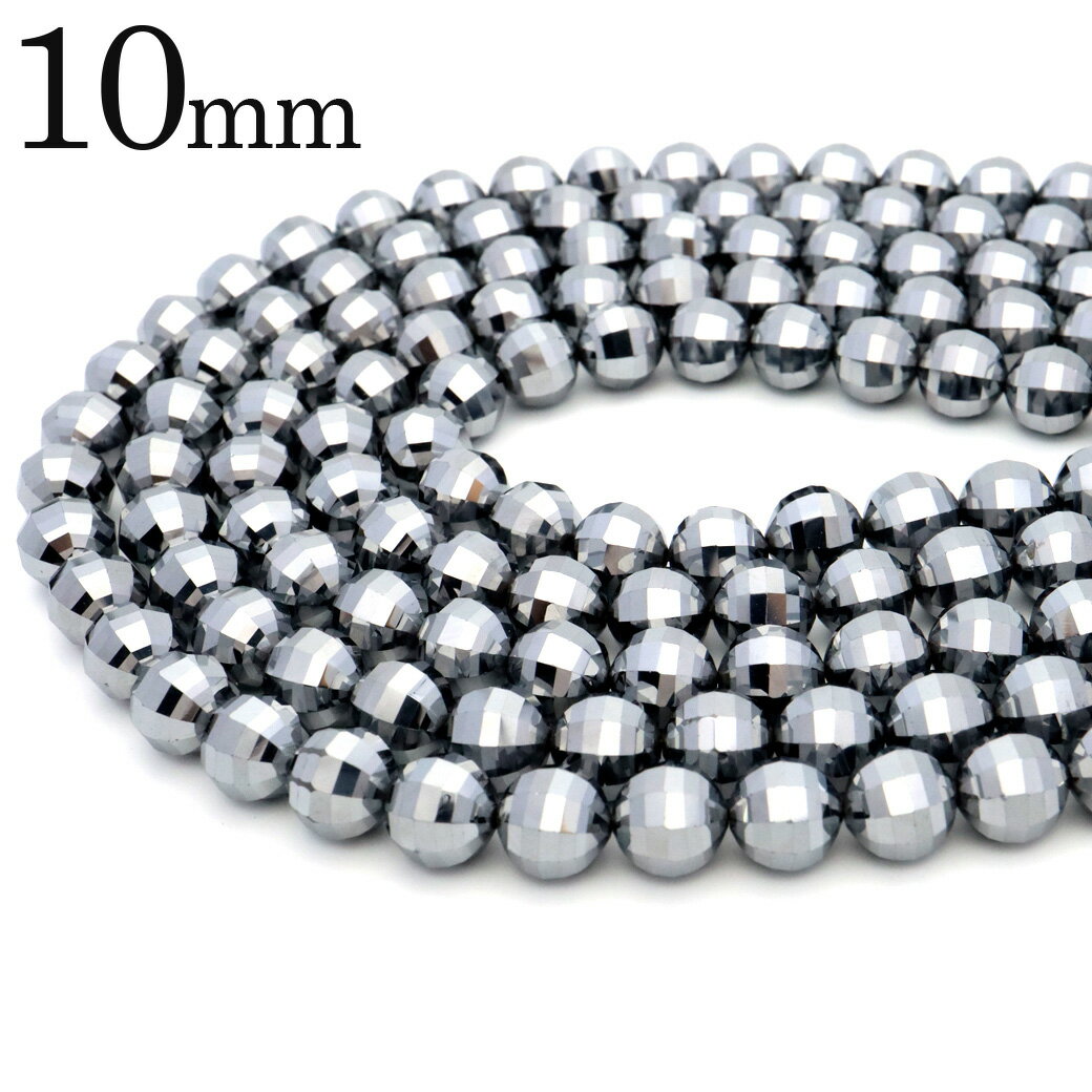 Genuine, Semi-Precious Stones - テラヘルツ鉱石 ビーズ パーツ ラダーカット アースカット 10mm 一連 約40cm 美容 健康 テラヘルツ Terahertz テラヘルツ波 パワーストーン 天然石 送料無料 贈り物 ギフト プレゼント 母の日