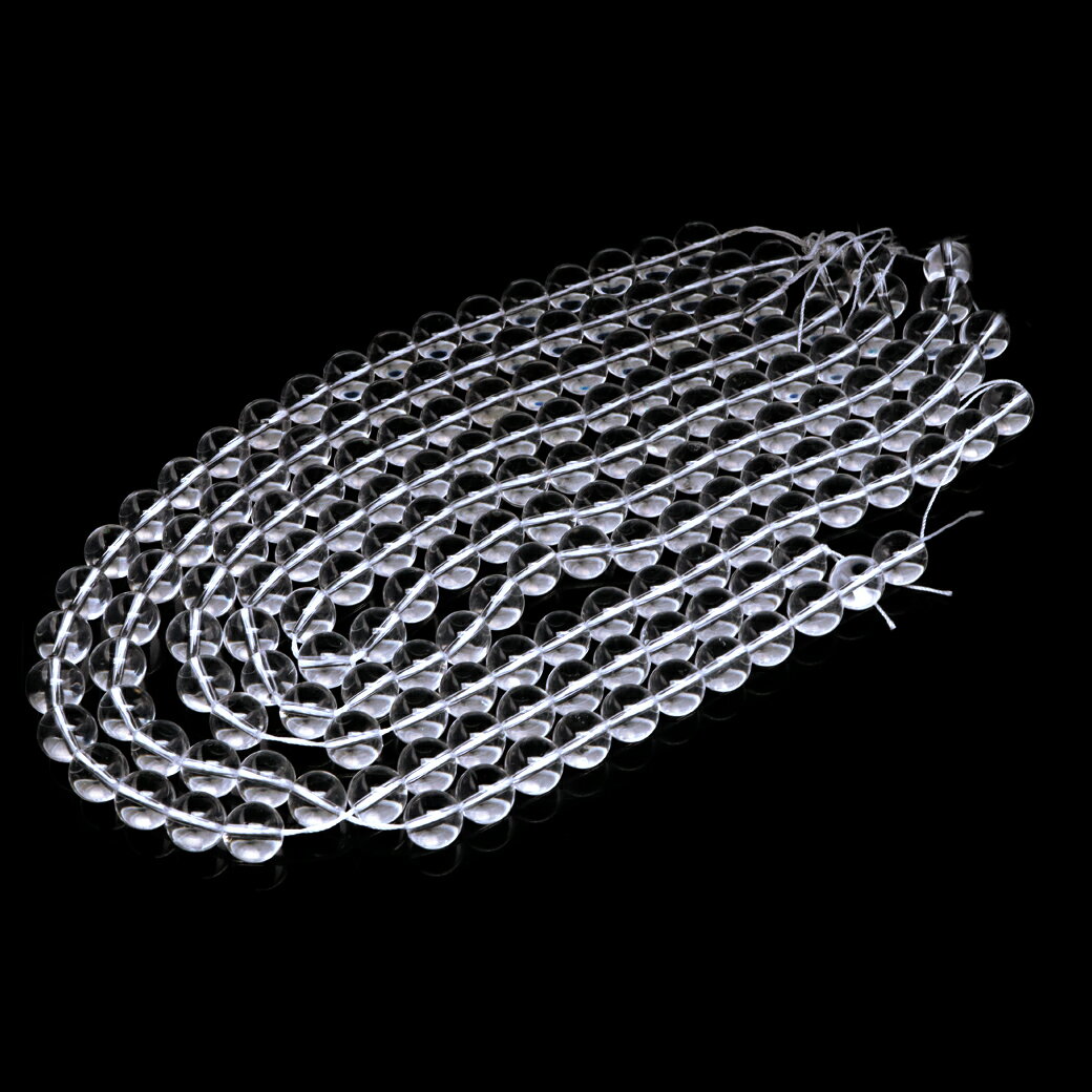 水晶 一連 ビーズ 12mm AAA 透明 クリスタルクォーツ 長さ38cm前後 アクセサリー パーツ ハンドメイド 手作り 天然石 パワーストーン