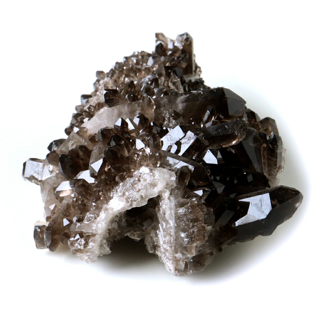 スモーキークォーツ クラスター 天然石 水晶 原石 煙水晶 置き物 673g ブラジル産 天然石 1点物 お守り 結晶 パワーストーン smoky quartz