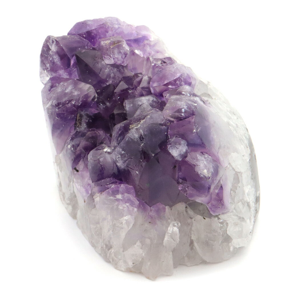 アメジスト クラスター 側面磨き AAA ドゥルーザ 紫水晶 置き物 原石 447g ウルグアイ産 天然石 1点物 2月 誕生石 天然石 amethyst クリスマス