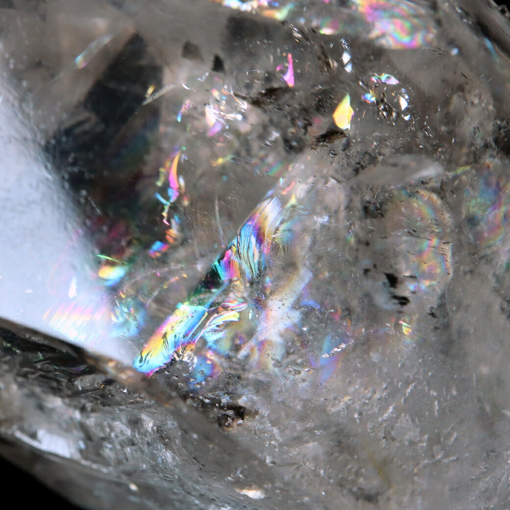 ハーキマーダイヤモンド ハーキマー水晶 75g 大粒 原石 アメリカ・ニューヨーク州産 原石 レインボー 虹入り 両晶 ダブルポイント ドリームクリスタル クリスマス