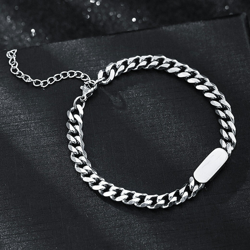 ブレスレット チェーン おしゃれ 細い 喜平 チタン かっこいい メンズ レディース シルバー 鏡面仕上げ..