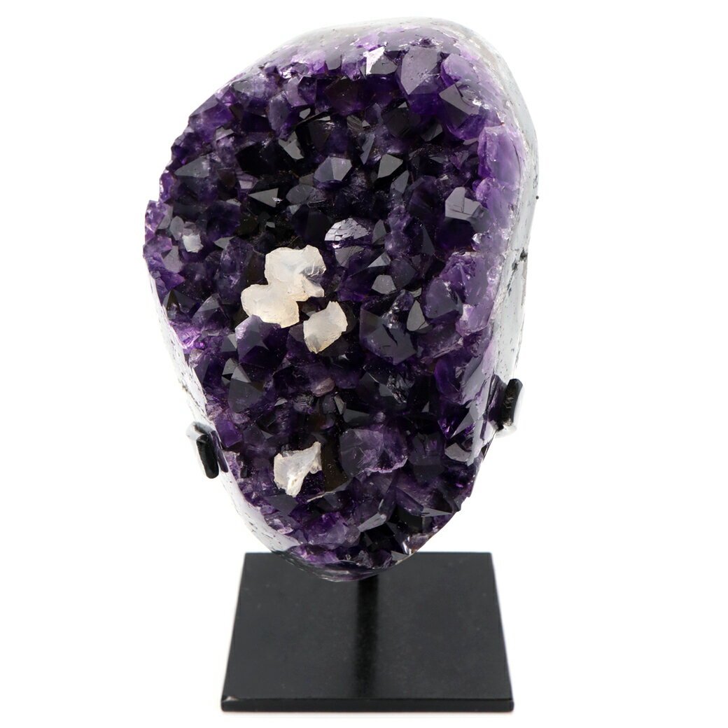 アメジスト クラスター 側面磨き 台座付き エクストラ グレード EX ドゥル...