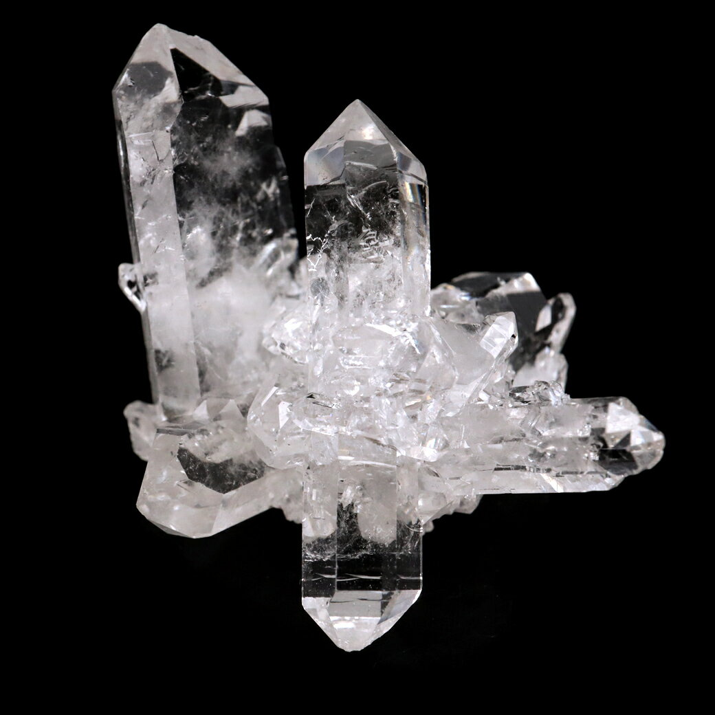 天然 水晶 クラスター ミニ 15g ブラジル ゼッカ産 透明感が美しい ゼッカクォーツ 原石 天然石 1点物 パワーストーン クリスタル 結晶 浄化 置き物