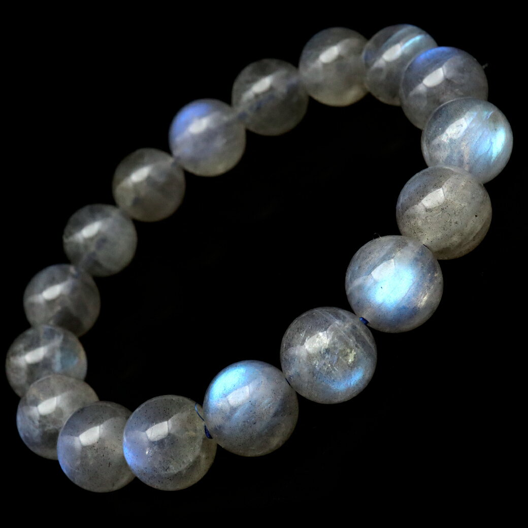 ラブラドライト ブレスレット 11mm 1点もの ブルーシラー AAA ラブラドレ...