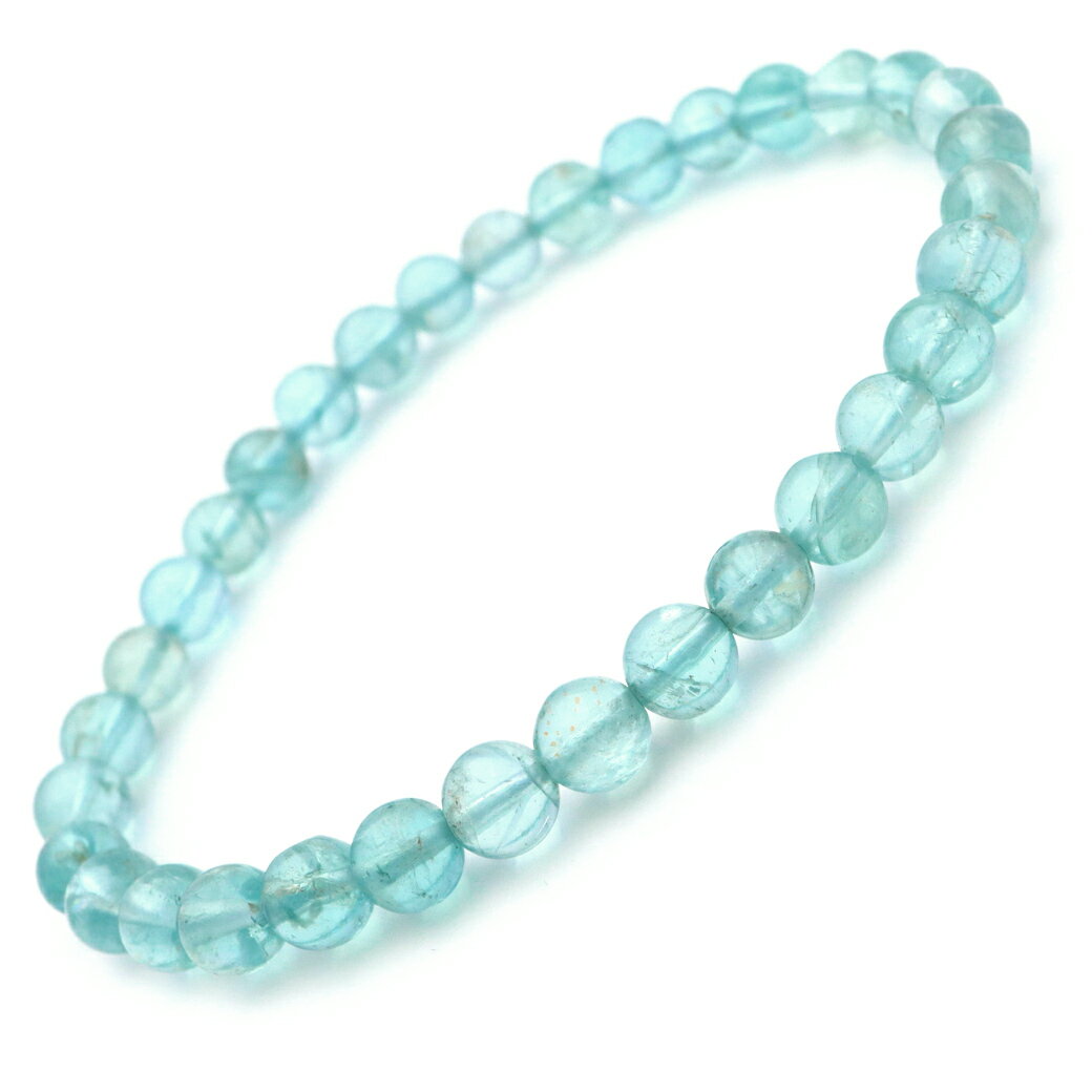 ブルーグリーン アパタイト ブレスレット6mm AA＋ ブラジル産 天然石 贈り物 プレゼント ギフト 贈り物 爆買 クリスマス