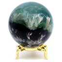 エンジェルフェザー フローライト 丸玉 スフィア 直径 約52mm 台座付き 蛍石 天然石 1点物 Fluorite 送料無料 父の日 贈り物 ギフト プレゼント(3)