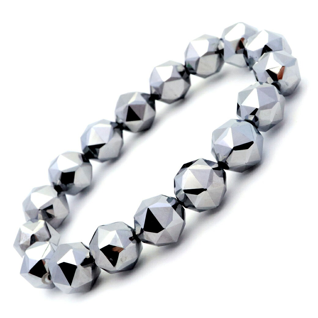 テラヘルツ鉱石 ブレスレット 12mm スターカット 健康 パワーストーン 天然石 テラヘルツ Terahertz テラヘルツ波 送料無料 父の日 贈り物 ギフ...