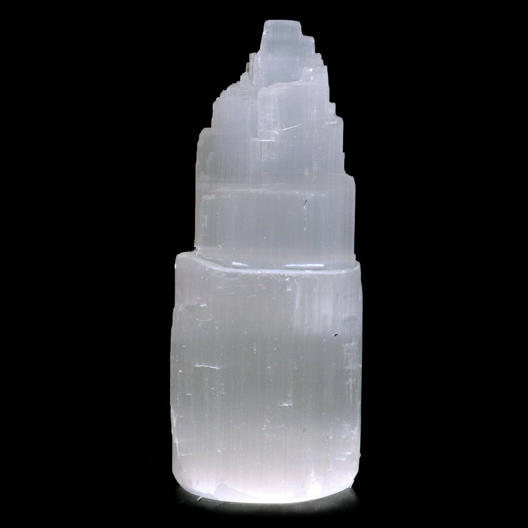 セレナイト タワー Mサイズ 原石 ポイント モロッコ産 天然石 置き物 1個売り 透石膏 贈り物 飾り selenite 贈り物 ギフト プレゼント クリスマス