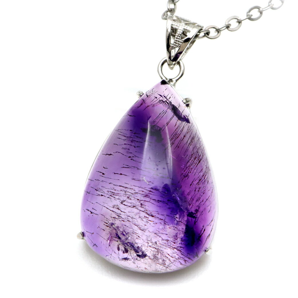 スーパーセブン ネックレス 天然石 ペンダント AAA Silver925 チェーン付き 1点物 母の日 贈り物 ギフト プレゼント