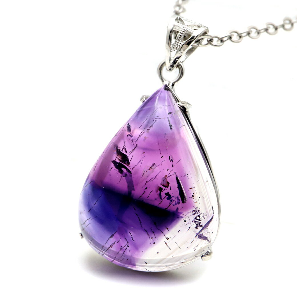 スーパーセブン ネックレス 天然石 ペンダント AAA Silver925 チェーン付き 1点物 母の日 贈り物 ギフト プレゼント