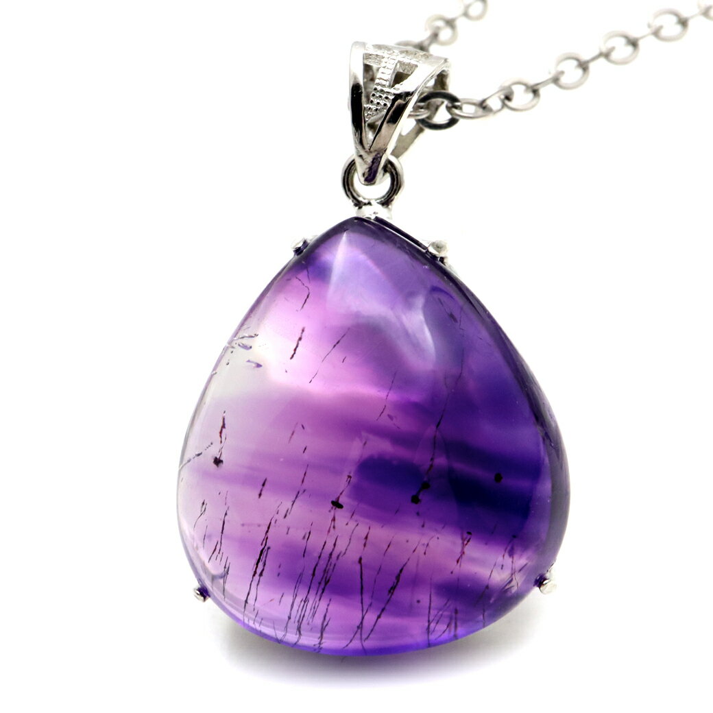 スーパーセブン ネックレス 天然石 ペンダント AAA Silver925 チェーン付き 1点物 母の日 贈り物 ギフト プレゼント