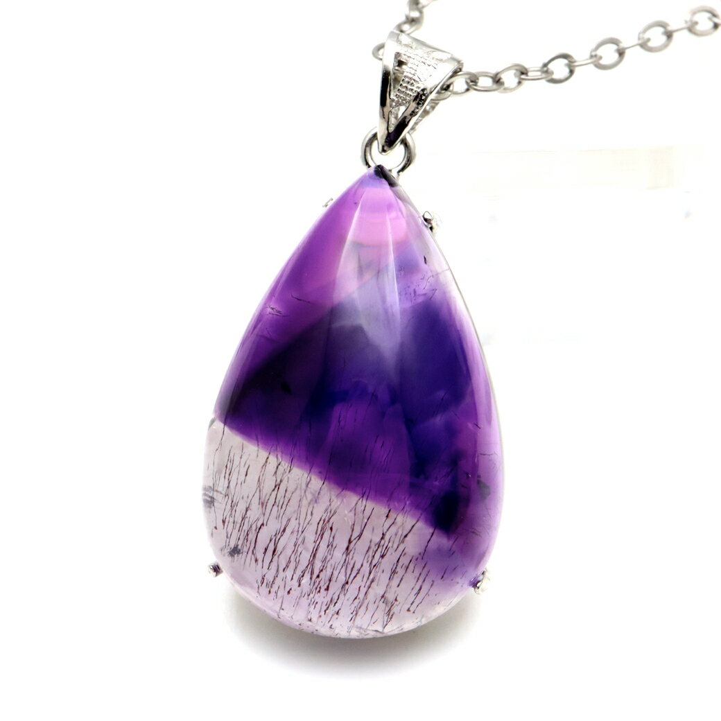 スーパーセブン ネックレス 天然石 ペンダント AAA Silver925 チェーン付き 1点物 母の日 贈り物 ギフト プレゼント