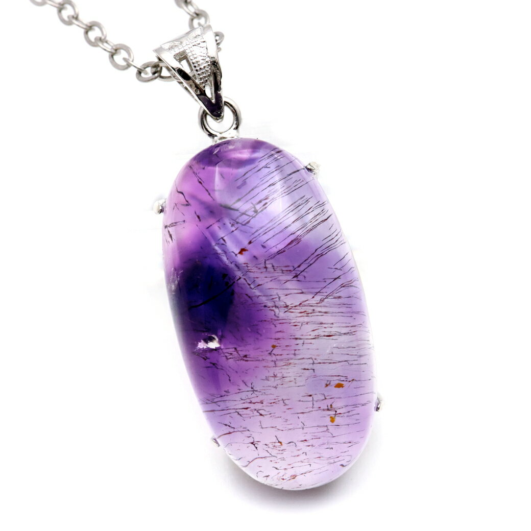 スーパーセブン ネックレス 天然石 ペンダント AAA Silver925 チェーン付き 1点物 母の日 贈り物 ギフト プレゼント