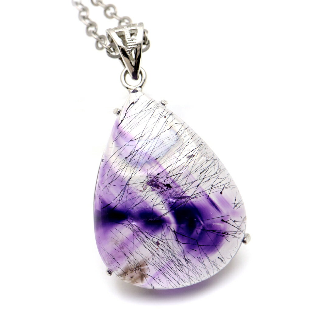 スーパーセブン ネックレス 天然石 ペンダント AAA Silver925 チェーン付き 1点物 母の日 贈り物 ギフト プレゼント