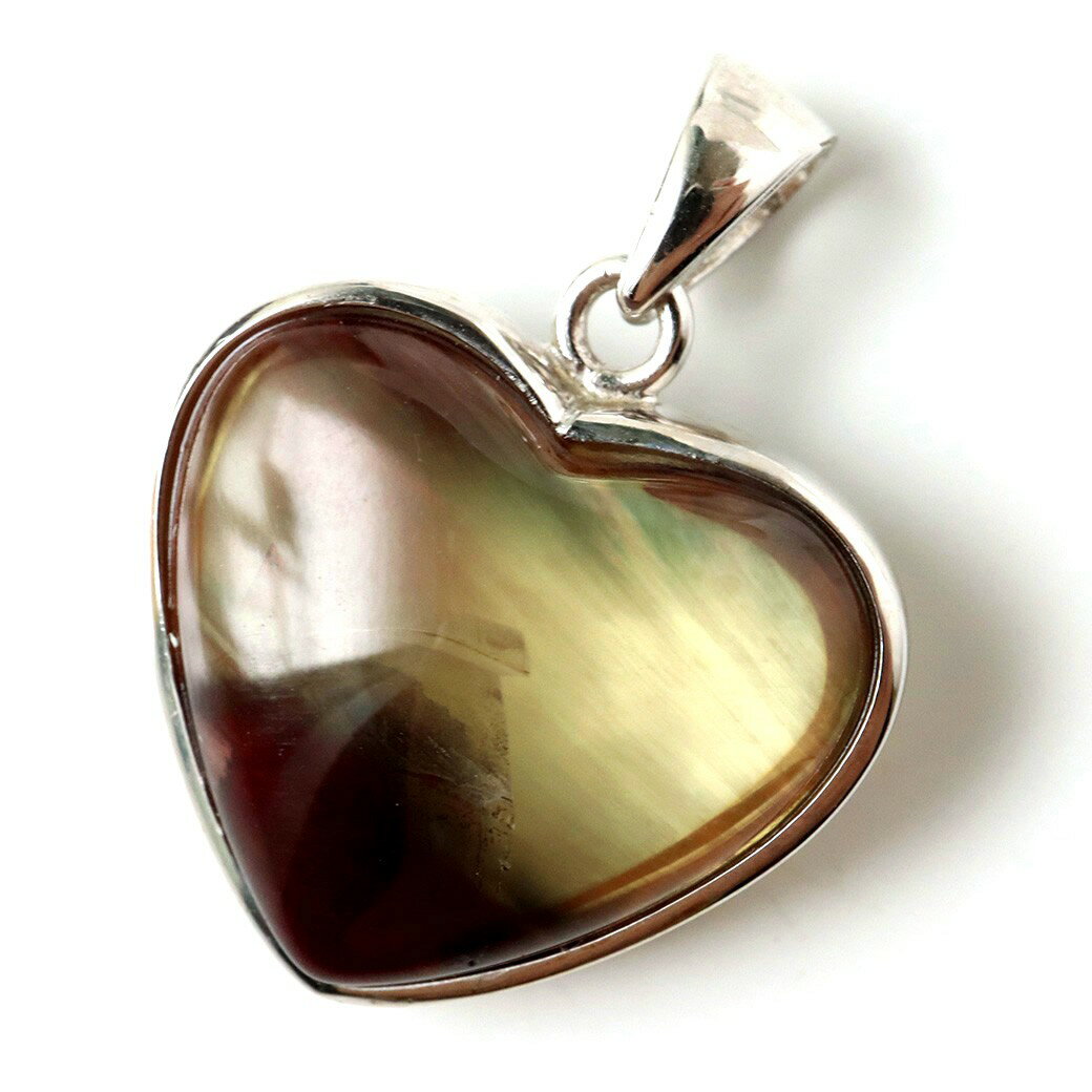 アンデシン ネックレス 天然石 ペンダント 希少 ハート型 Silver925 1点物 母の日 贈り物 ギフト プレゼント