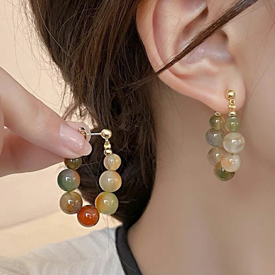 オリエンタルフープピアス キャッチレス 女子会 デート 大人女子 レディース 送料無料 SLENDER スレンダ ap148