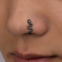 ヘビ型ノーズリング ノーズクリップ 鼻ピアス フェイクピアス イヤーカフ レディース メンズ ペア 男女兼用 送料無料 SLENDER スレンダ ap269