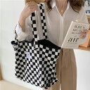 チェッカーフラッグトートバッグ A4収納 マザーズバッグ BAG 通勤 通学 おしゃれ 春 夏 秋 冬 レディース 送料無料 SLENDER スレンダ bas050