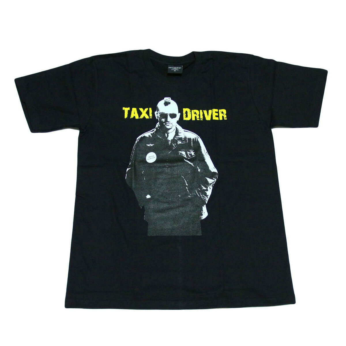 楽天メンズファッションONE SKY【送料無料】 Broadway 映画Tシャツ コットンTシャツ ブラック メンズ タクシードライバー Taxi Driver ロバート・デ・ニーロ モヒカン おしゃれ スケーター ストリート系 M/L/XL 大きいサイズ 半袖