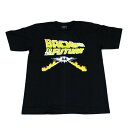 【送料無料】Broadway 映画Tシャツ コットンTシャツ ブラック メンズ バック・トゥ・ザ・フューチャー Back to the Future SF映画 デロリアン おしゃれ スケーター ストリ