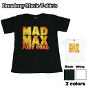 【送料無料】 Broadway 映画Tシャツ コットンTシャツ ブラック ホワイト メンズ マッドマックス MAD MAX アクション映画 おしゃれ スケーター ストリート系 M/L/XL 大きいサイズ 半袖
